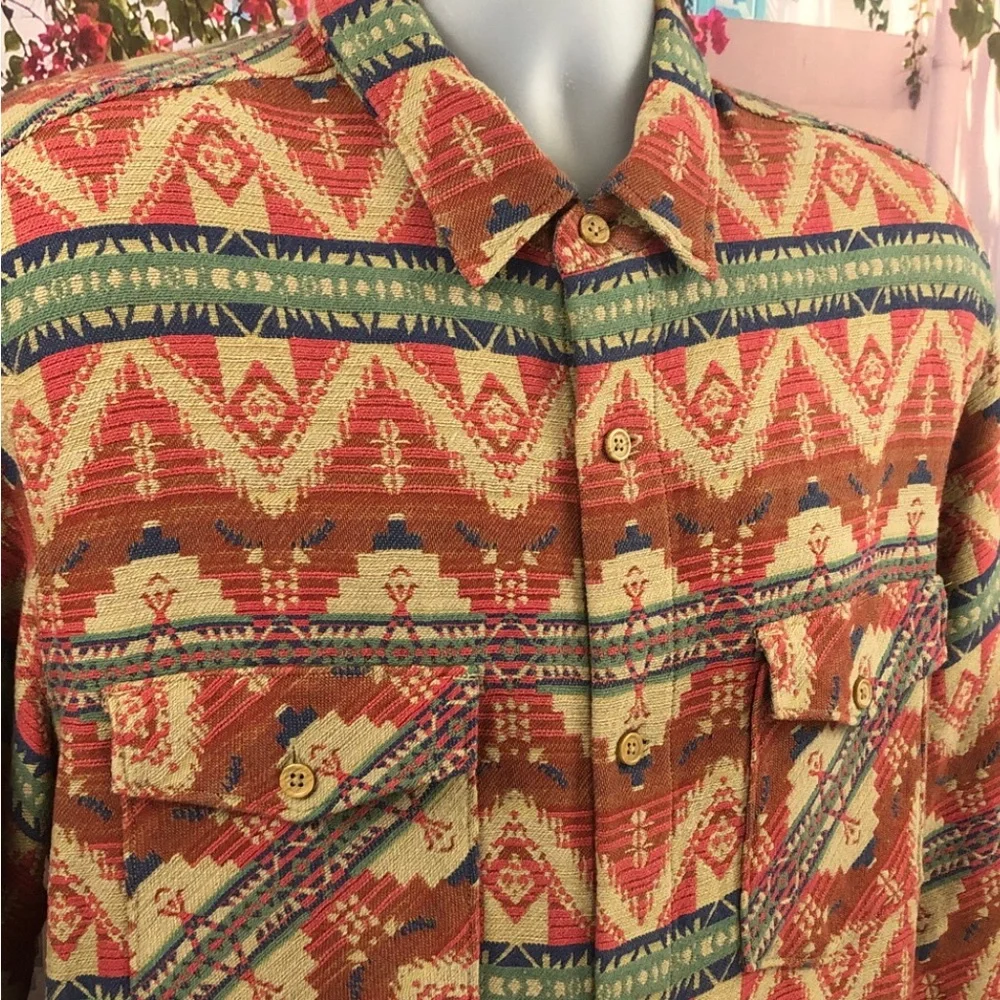 J. Crew Southwestern Aztec Jacquard Button Up Shirt